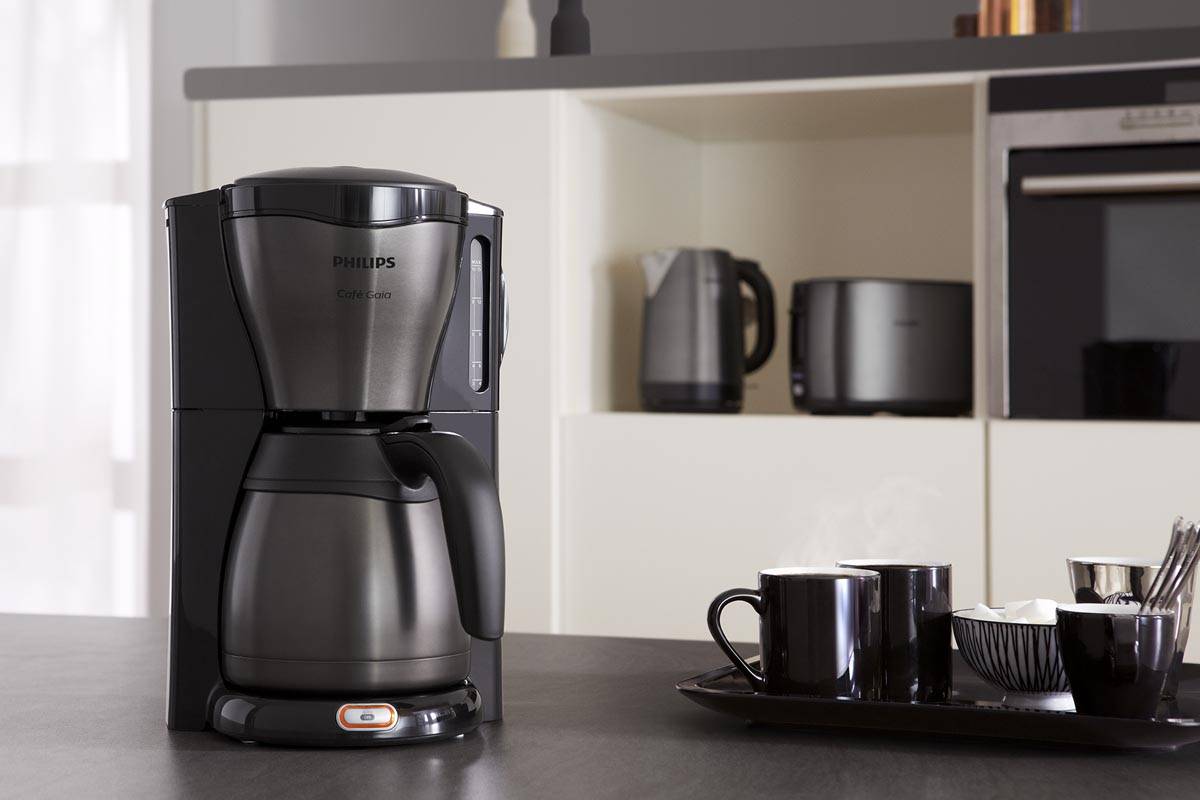 Philips Gaia koffiezetapparaat met thermoskan Titanium ASO-1