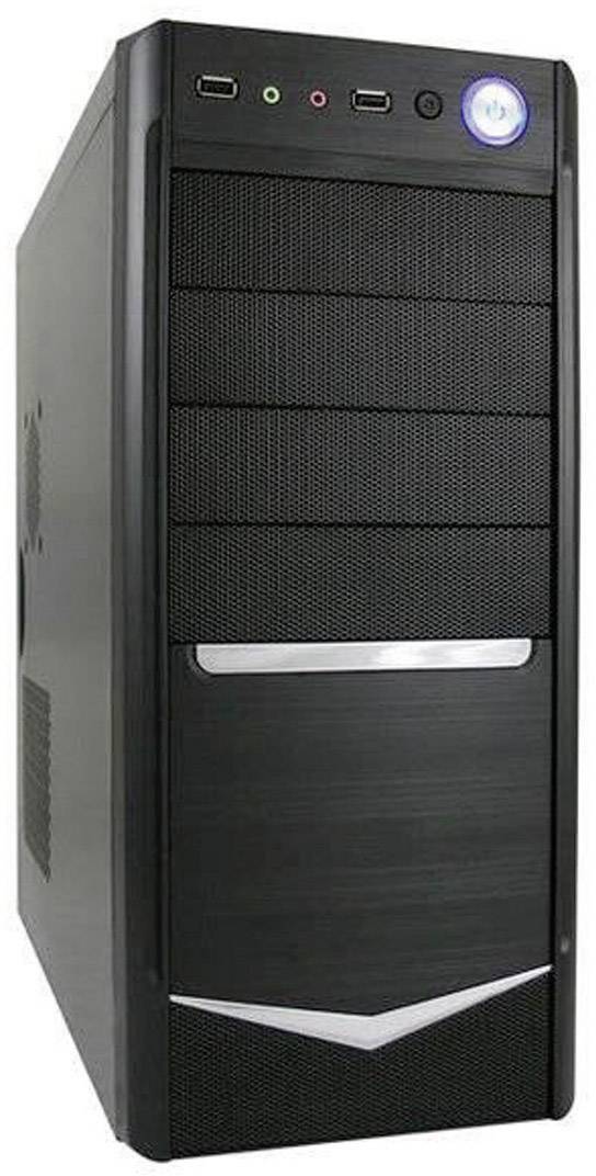 Miditower PCbehuizing LCPower ATX 7024B incl. LC420H12 V Zwart