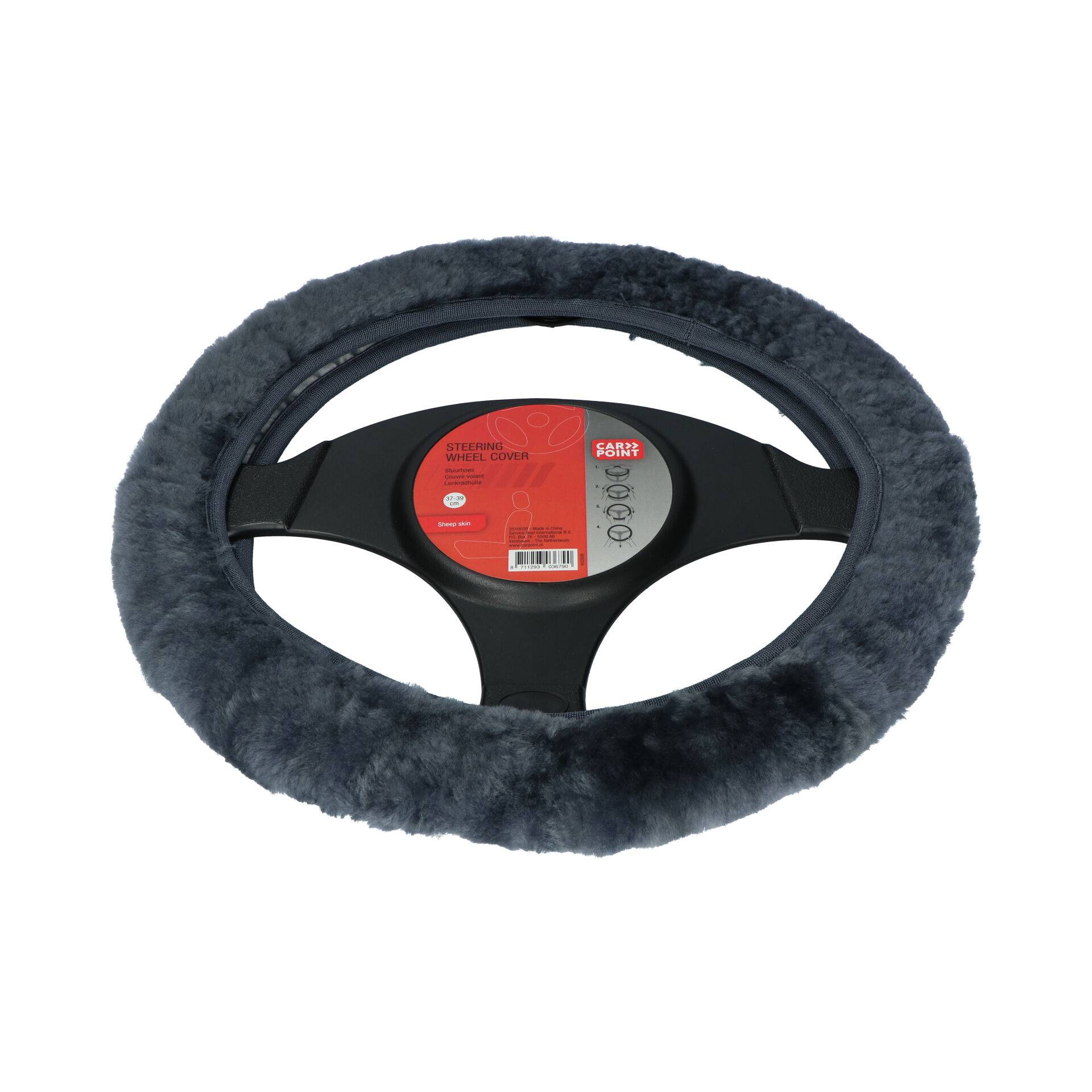 Carpoint Stuurhoes Schapenvacht Antraciet-1