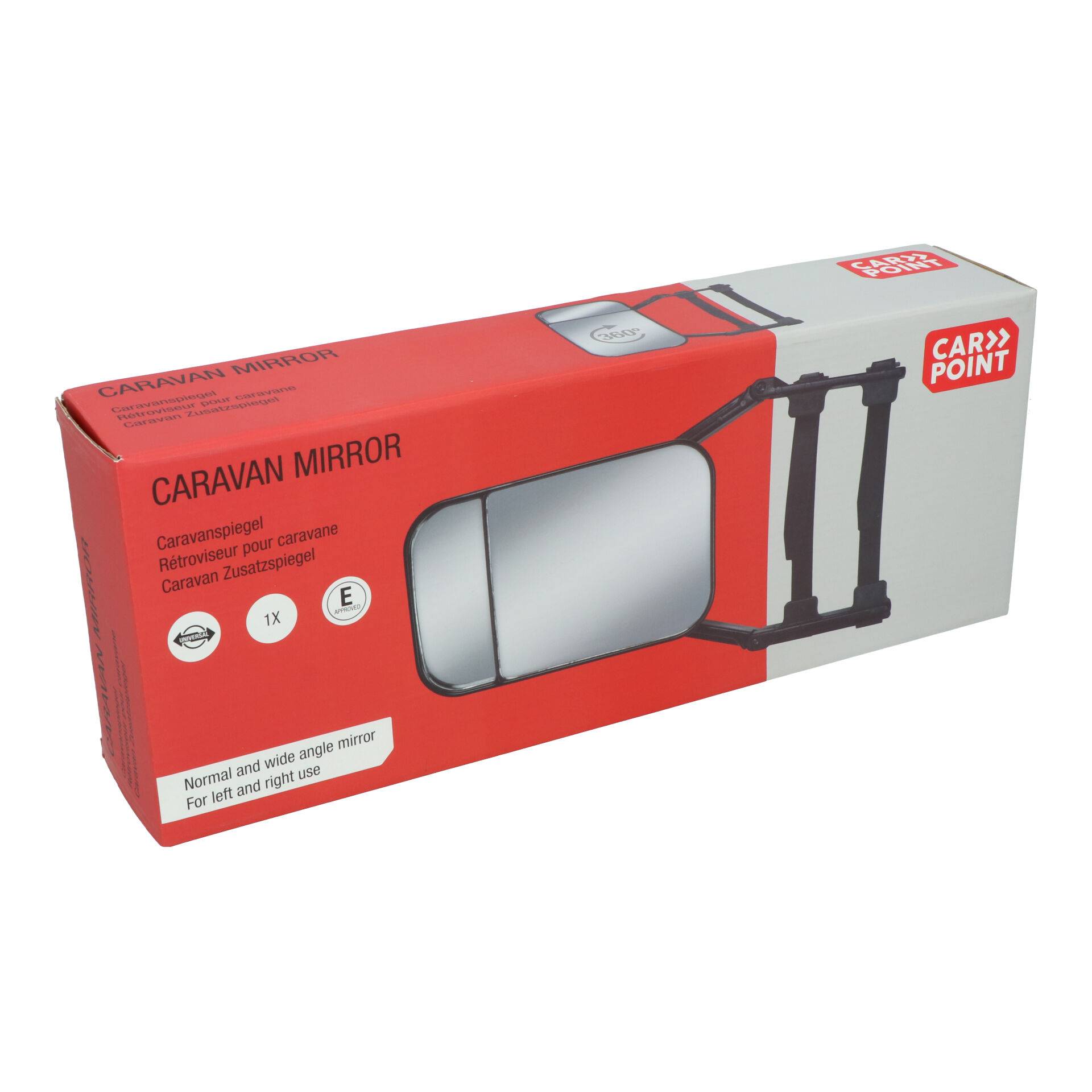Carpoint Caravanspiegel Luxe vlak glas + dode hoek spiegel-0
