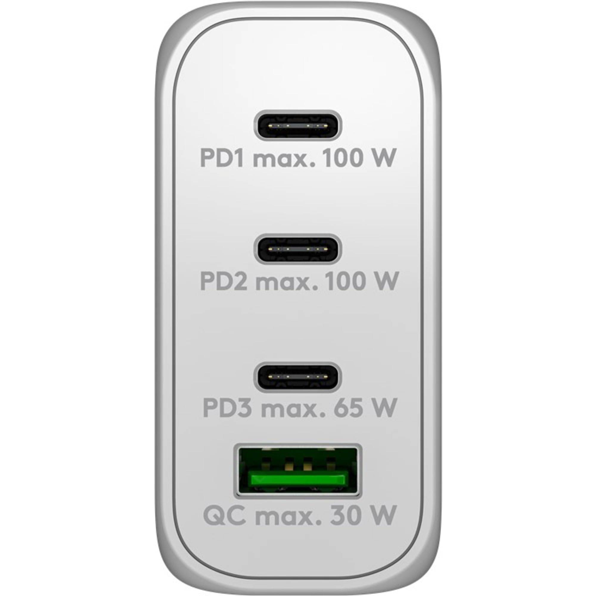 Goobay thuislader met 3x USB-C PD en 1x USB-A QC - GaN - 100W / wit-4