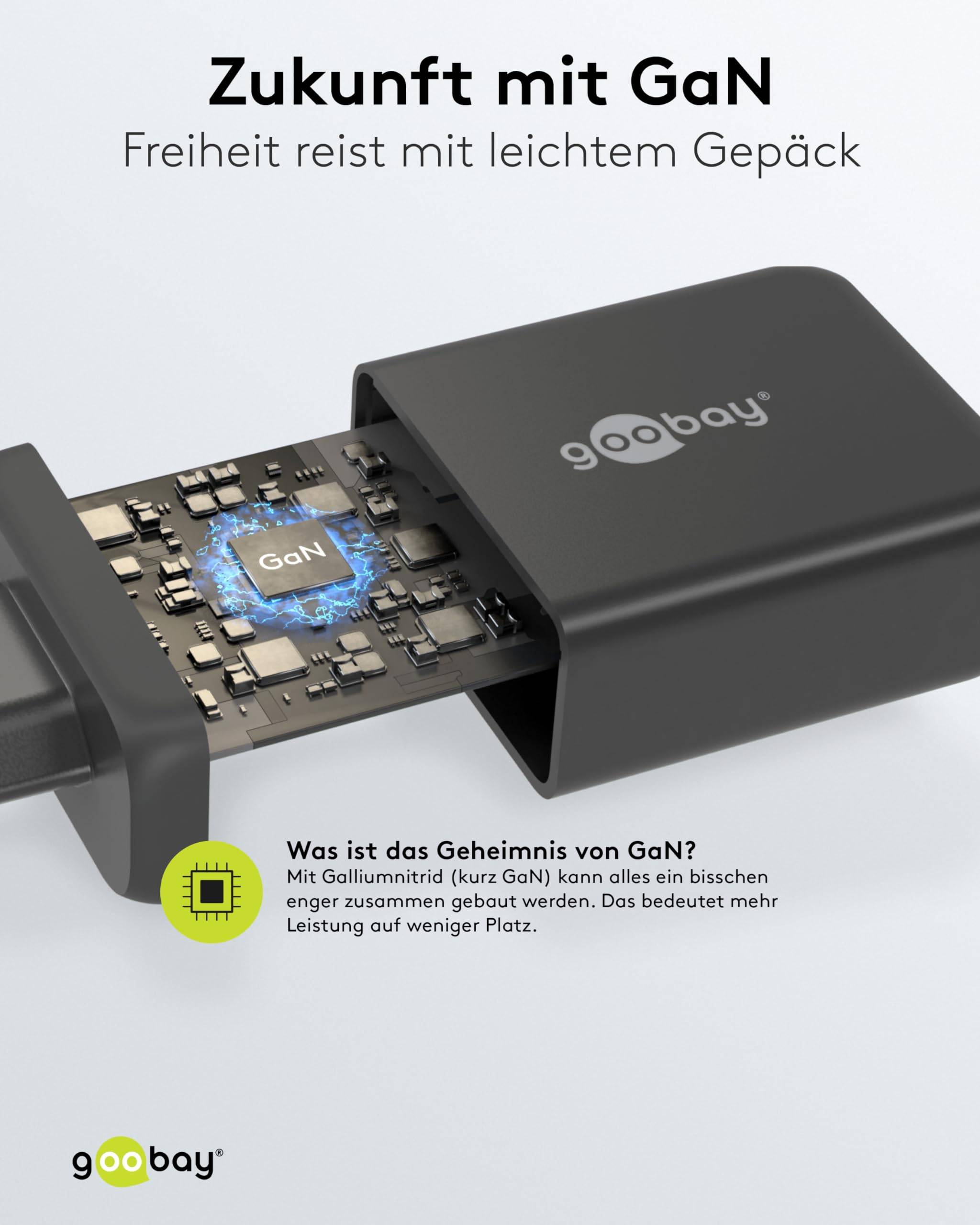 Goobay thuislader met 3x USB-C PD en 1x USB-A QC - GaN - 100W / zwart-4