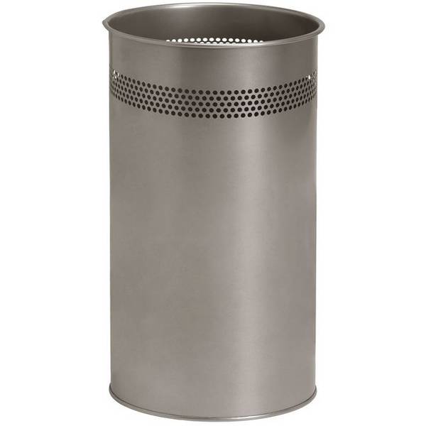 Papierbak BRASQ 21 liter rvs zilver