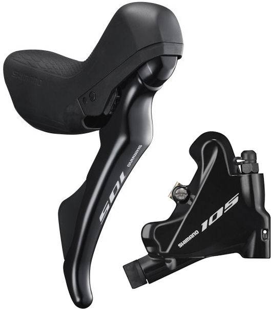 Schijfremset achter 11 speed Shimano 105 R7020 Flat Mount - zwart-0