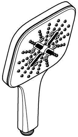 Rainshower SmartActive 130 Cube Handdouche 3 straalsoorten-1