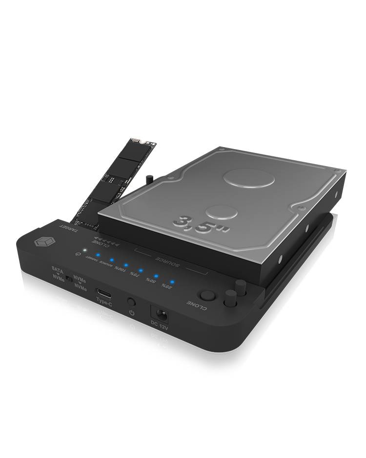 RaidSonic ICY BOX IB-2913MCL-C31 Docking kloonstation M2 NVMe SSD-4