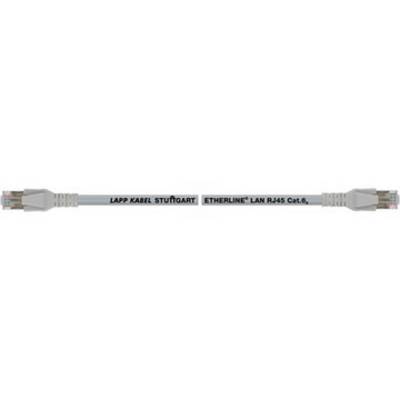 LAPP 24441206 RJ45 Netwerkkabel, patchkabel CAT 6A S/FTP 7.50 m Grijs Snagless, Afscherming totaal, Pair afscherming, Fo-0