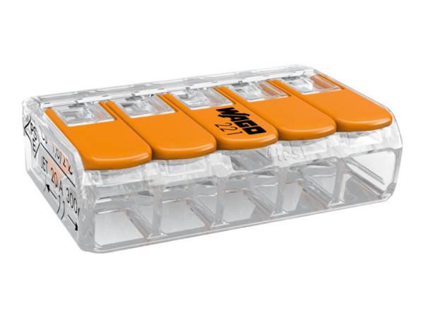 Lasklem Wago 221 Compact, Kleurloos 5 Gats