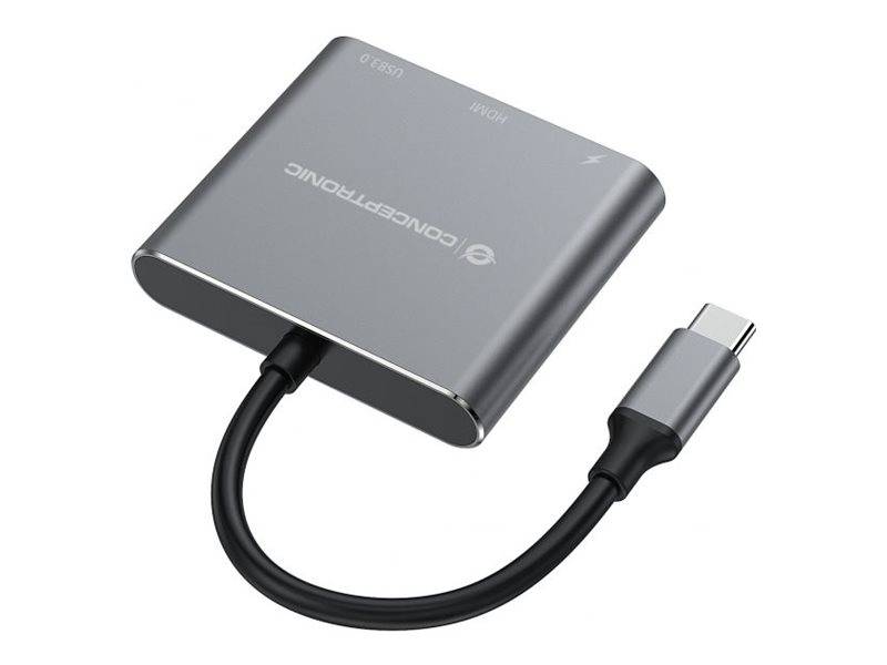CONCEPTRONIC Dock USB-C ->HDMI,USB3.0,PD 0,25m-0