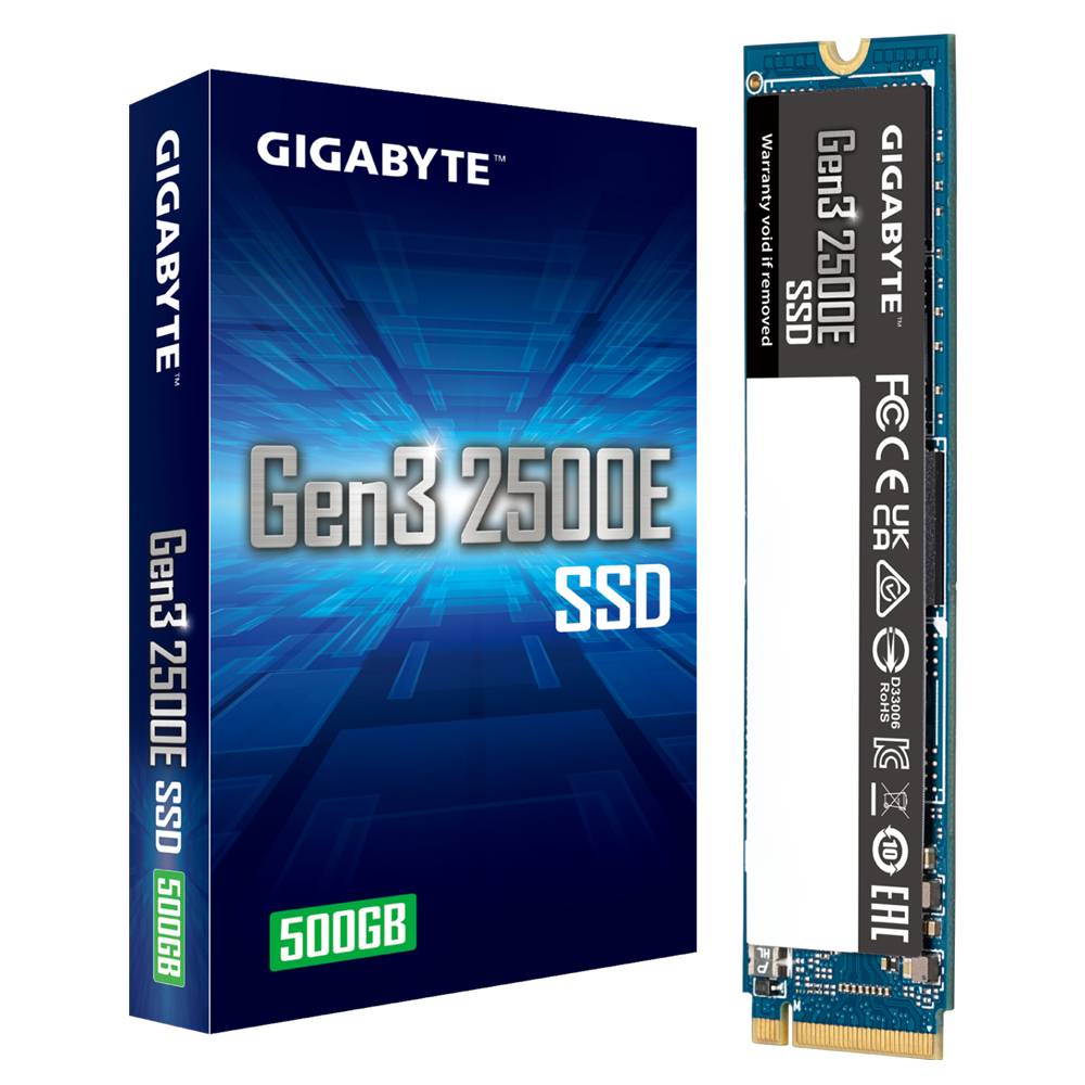 SSD 500 GB Gigabyte Gen3 2500E PCI-E 3.0 NVMe 1.3-1