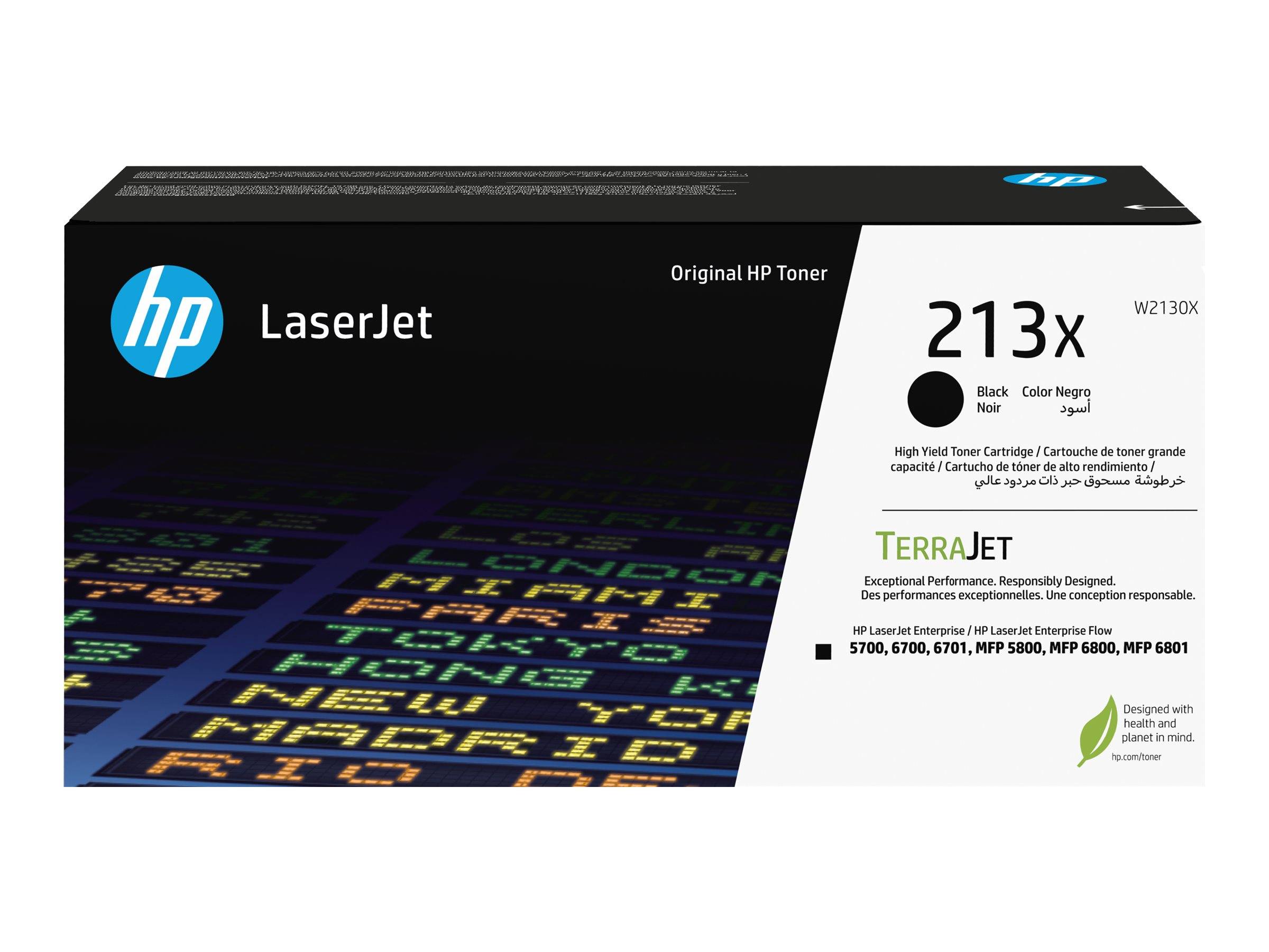 HP 213X - hoge opbrengst - zwart - origineel - LaserJet - tonercartridge (W2130X)-0