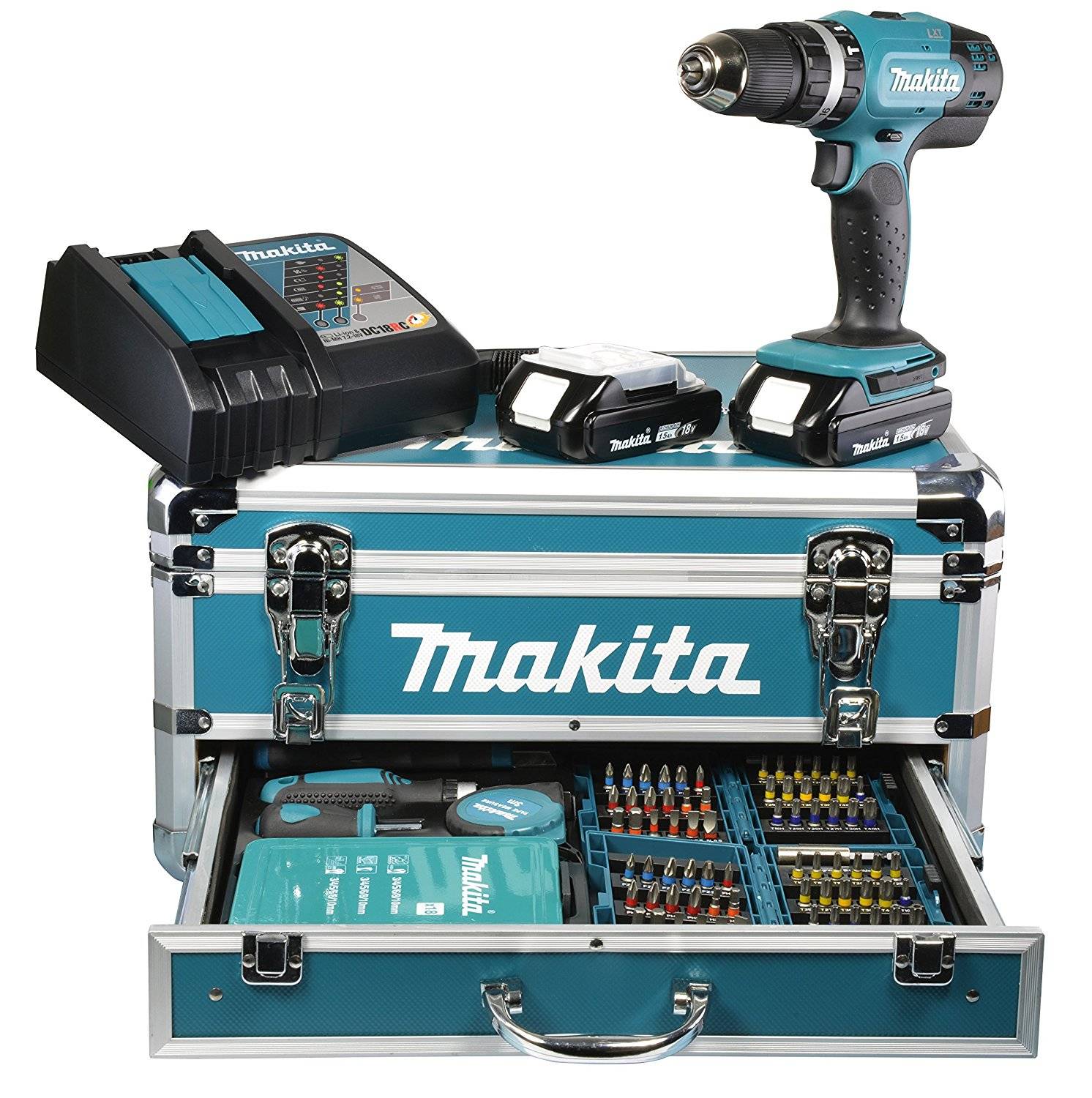 Makita DHP453RFX2 - Pistool Grip Boor - 1,3 cm - 3,6 cm - 1,3 cm - 1,5 mm - 1,5 mm-2