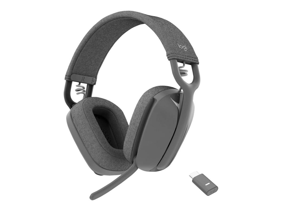 Logitech Headset Over Ear headset Bluetooth Stereo Grafiet Ruisonderdrukking (microfoon) Microfoon uitschakelbaar (mute)-0