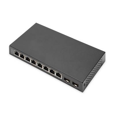 DIGITUS Switch 8-poorts Gigabit + 2xSFP onbeheerd zwart-0