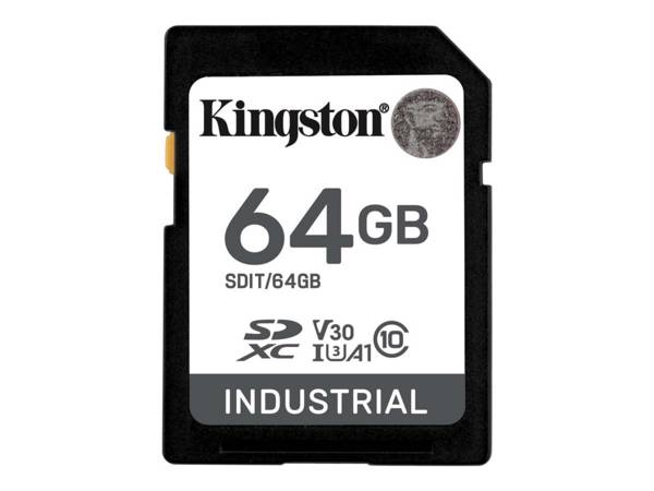 SD-kaart 64GB Kingston SDXC Industrial -40C tot 85C retail