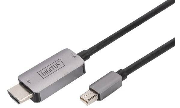DIGITUS DisplayPort adapterkabel mini DP->HDMI St/St 8K 1,0m-3