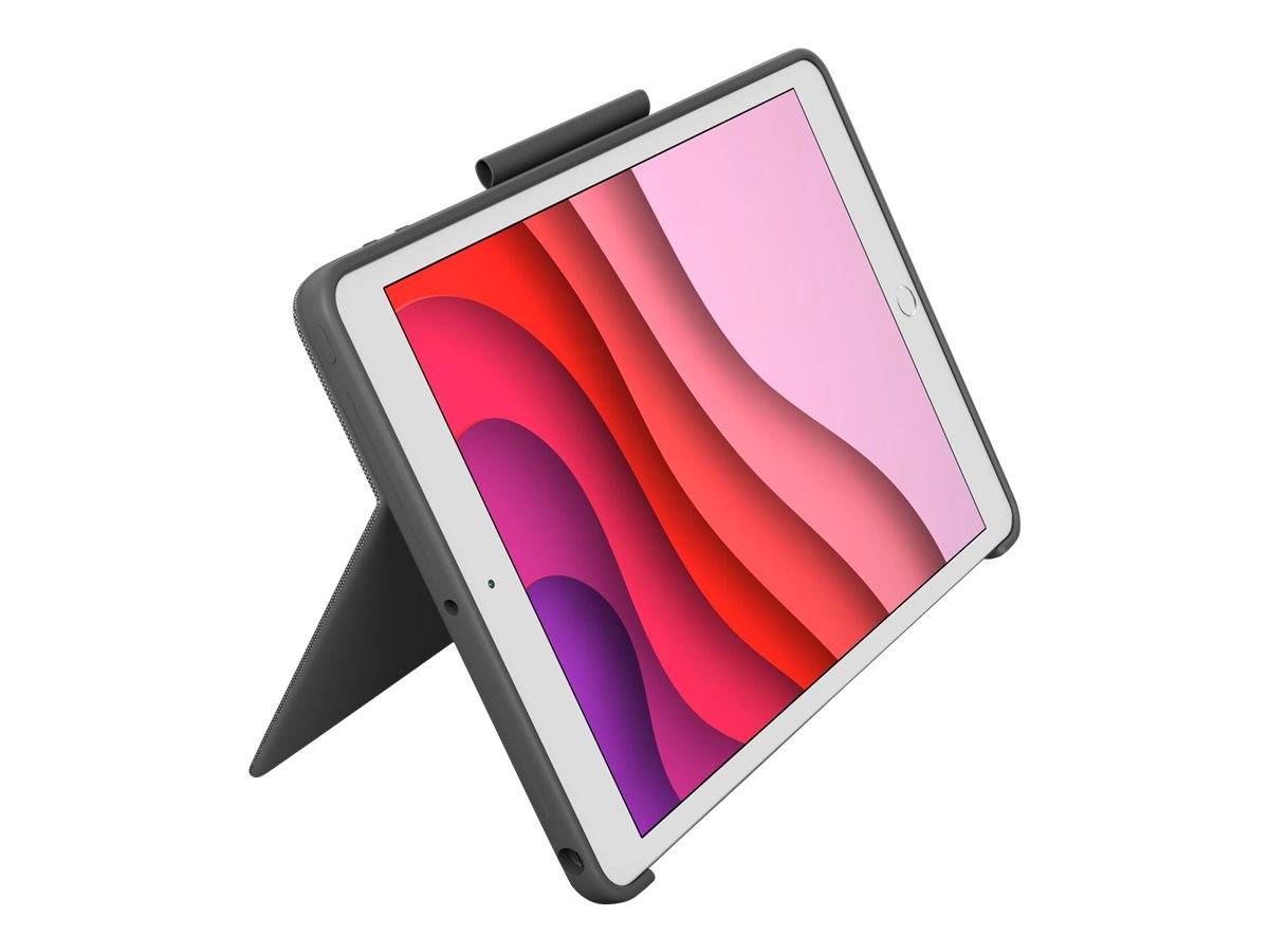 Logitech Combo Touch Toetsenbord/hoes Apple, Logitech iPad (10th Generation) Tablet-pc - Grijs - Krasbestendig, Stootbes-0