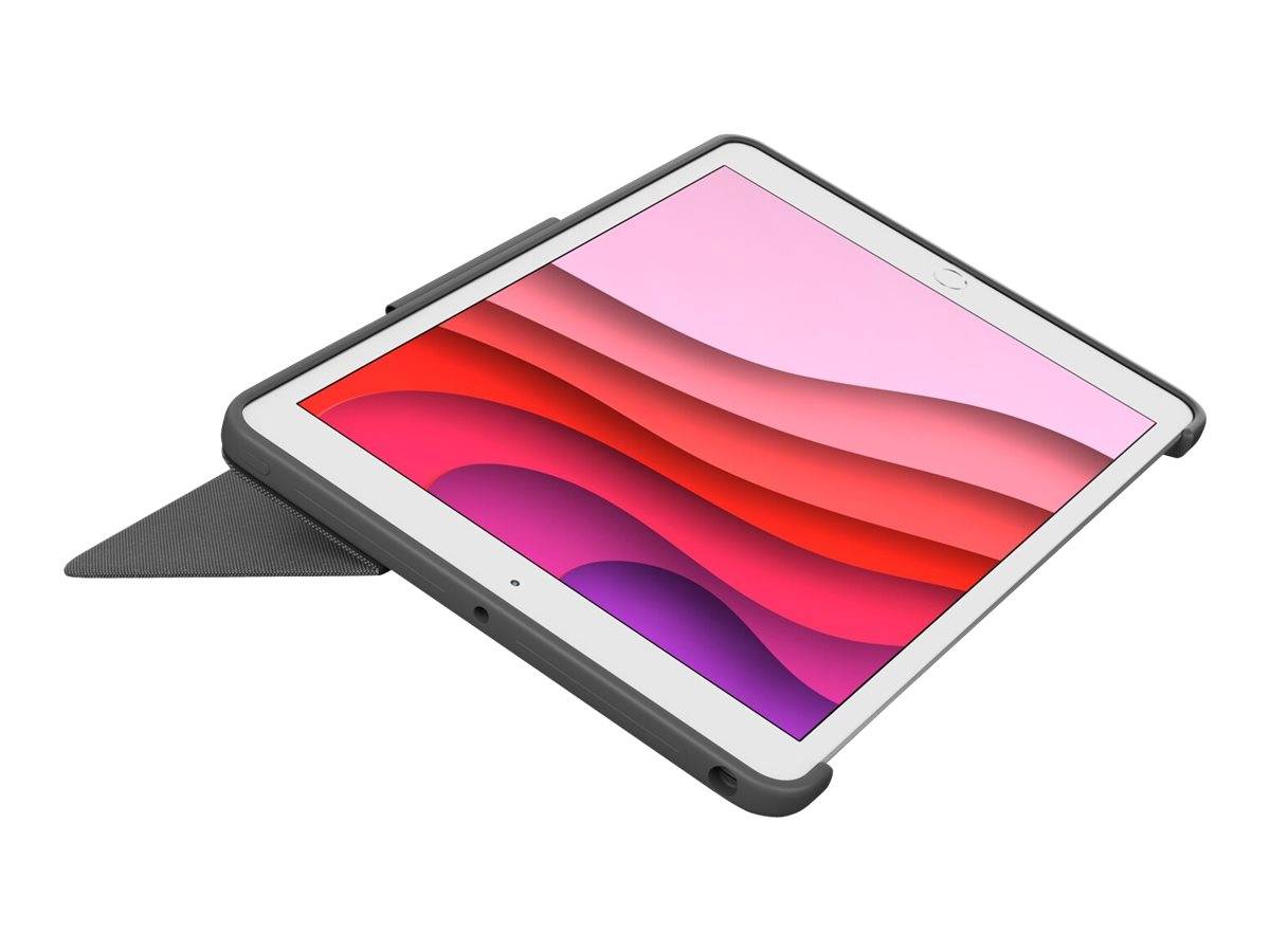 Logitech Combo Touch Toetsenbord/hoes Apple, Logitech iPad (10th Generation) Tablet-pc - Grijs - Krasbestendig, Stootbes-1