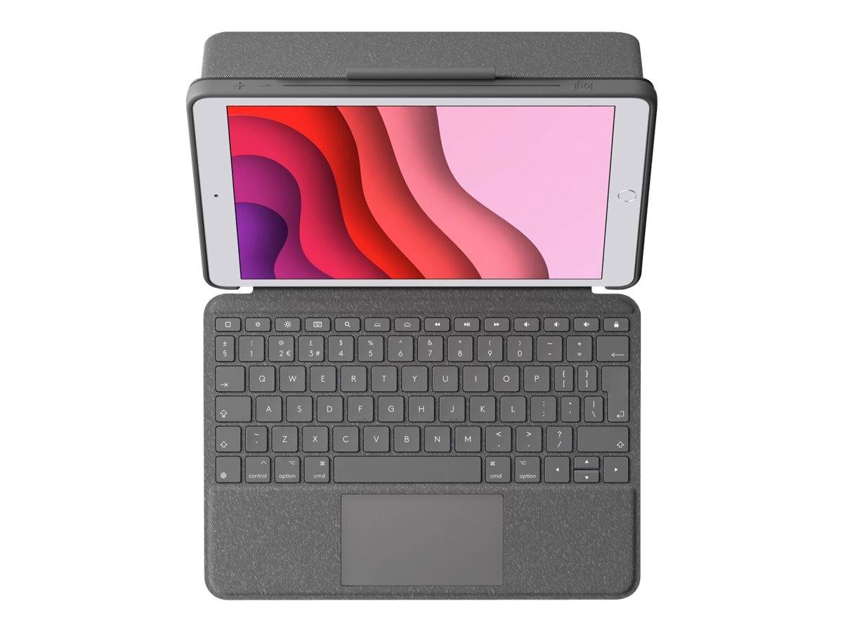 Logitech Combo Touch Toetsenbord/hoes Apple, Logitech iPad (10th Generation) Tablet-pc - Grijs - Krasbestendig, Stootbes-3