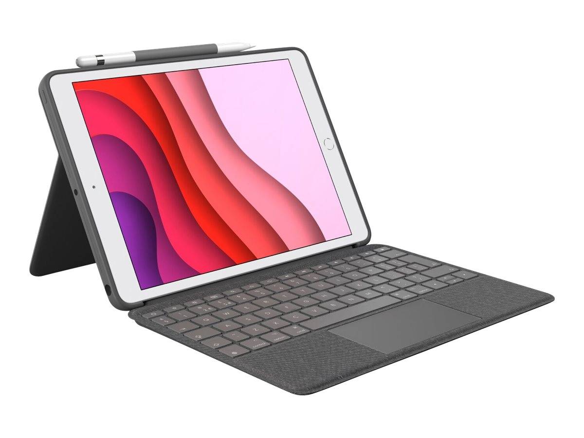 Logitech Combo Touch Toetsenbord/hoes Apple, Logitech iPad (10th Generation) Tablet-pc - Grijs - Krasbestendig, Stootbes-4