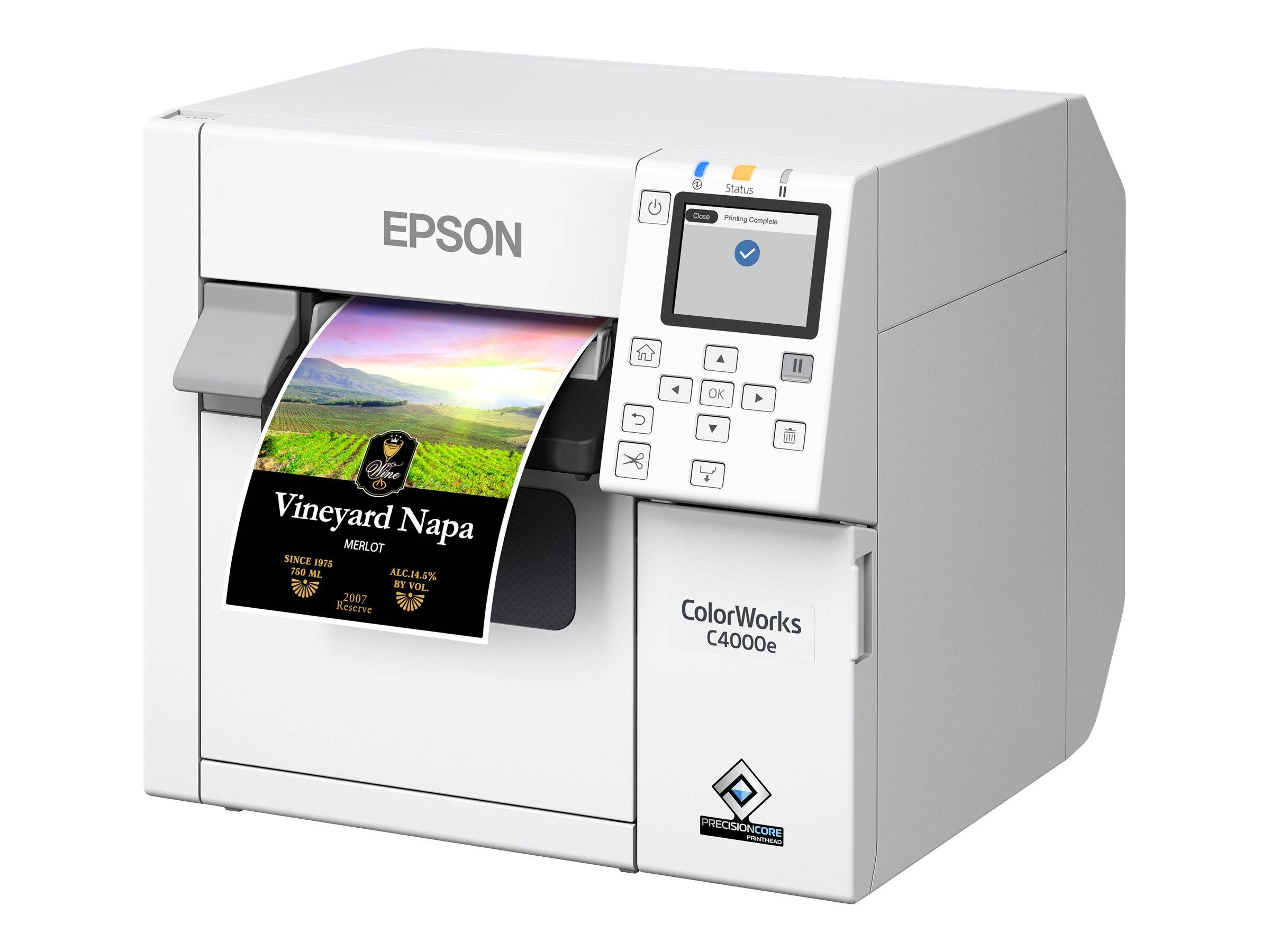 Epson ColorWorks C4000, Gloss Black Ink, cutter, ZPLII, USB, Ethernet | C31CK03102BK-3