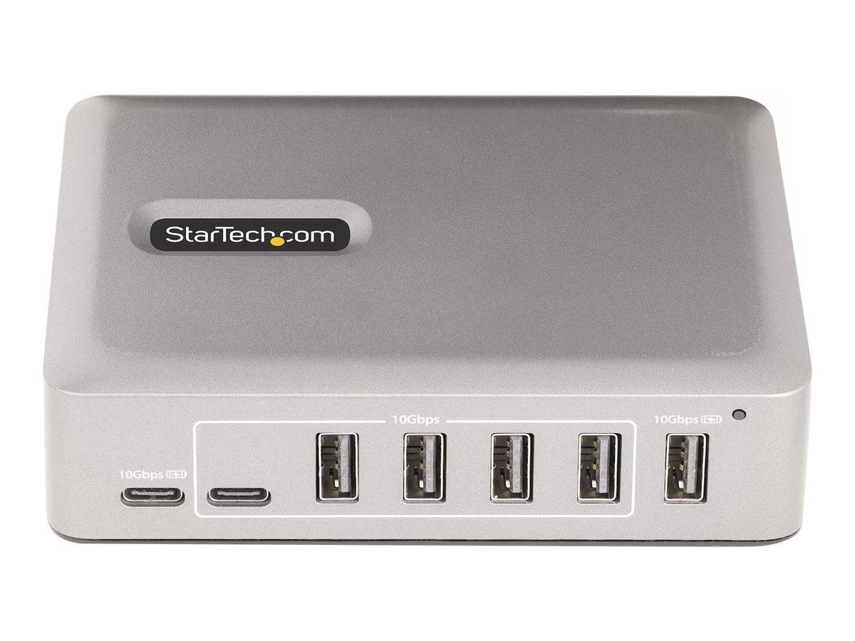 7-Port USB-C Hub, 5x USB-A + 2x USB-C, Self-Powered met 65W Power Supply, USB 3.1 10Gbps, Desktop/Laptop USB Hub met Cha-0