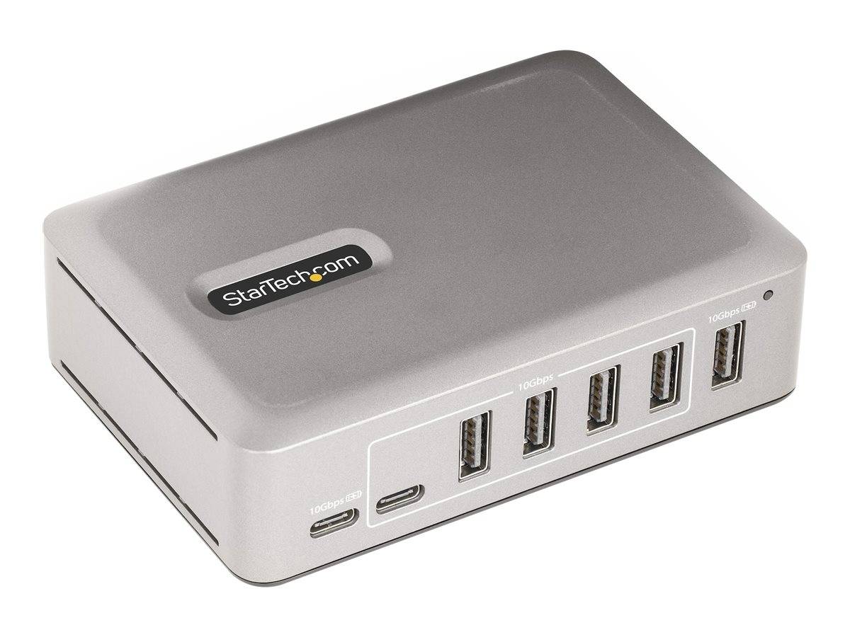 7-Port USB-C Hub, 5x USB-A + 2x USB-C, Self-Powered met 65W Power Supply, USB 3.1 10Gbps, Desktop/Laptop USB Hub met Cha-2