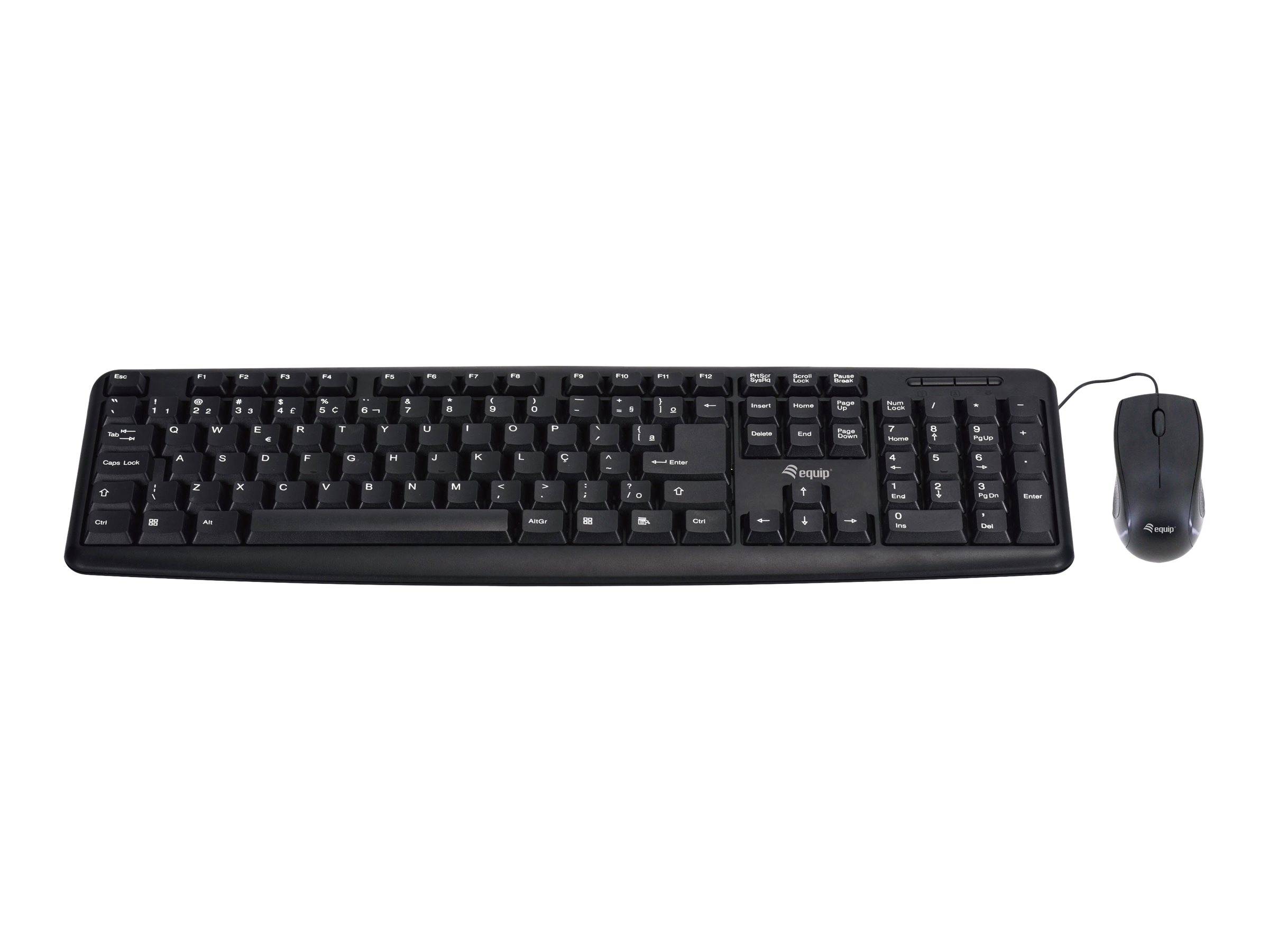 Equip 245200 toetsenbord Inclusief muis Kantoor USB QWERTZ Duits Zwart-0