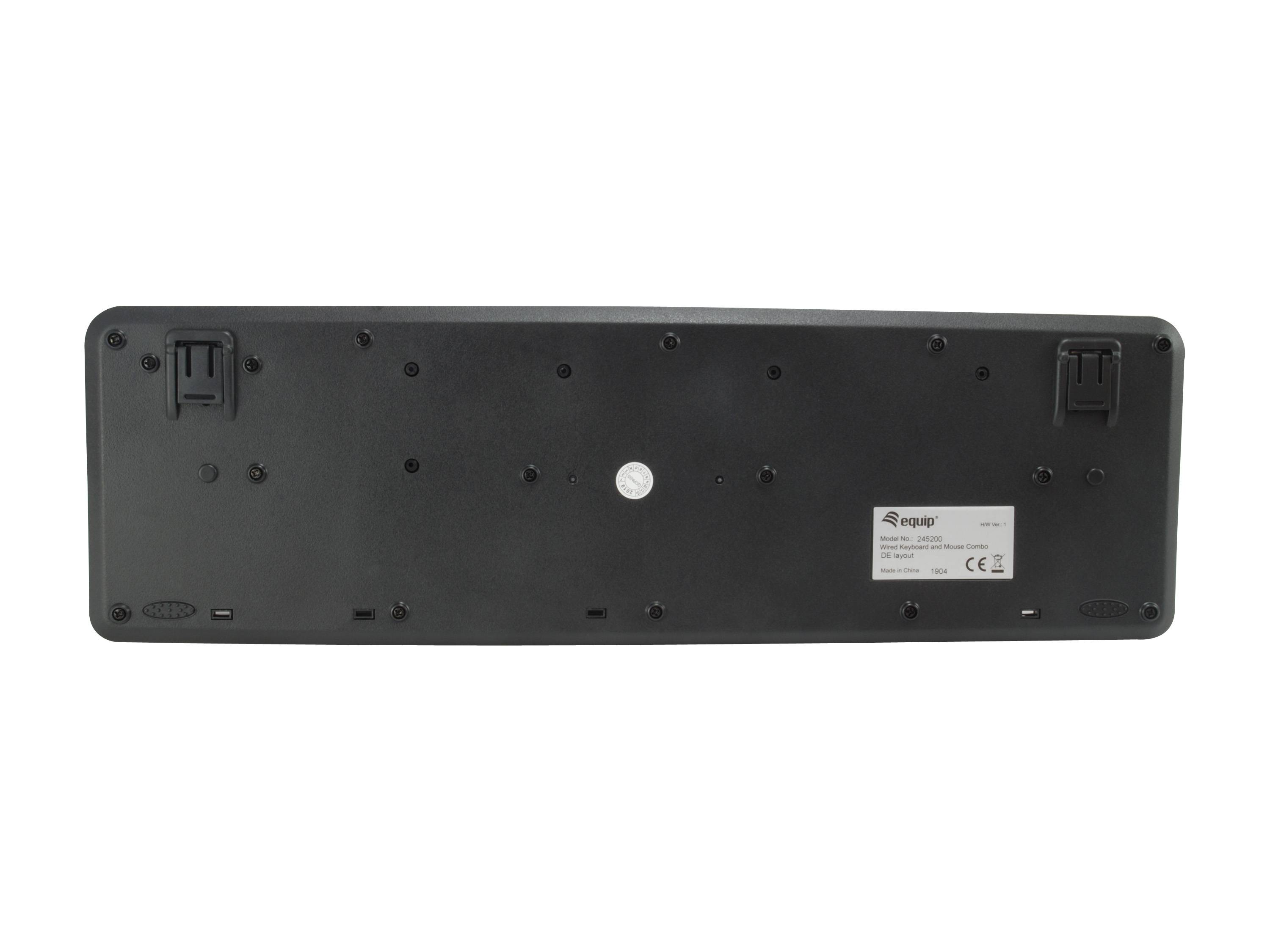 Equip 245200 toetsenbord Inclusief muis Kantoor USB QWERTZ Duits Zwart-4