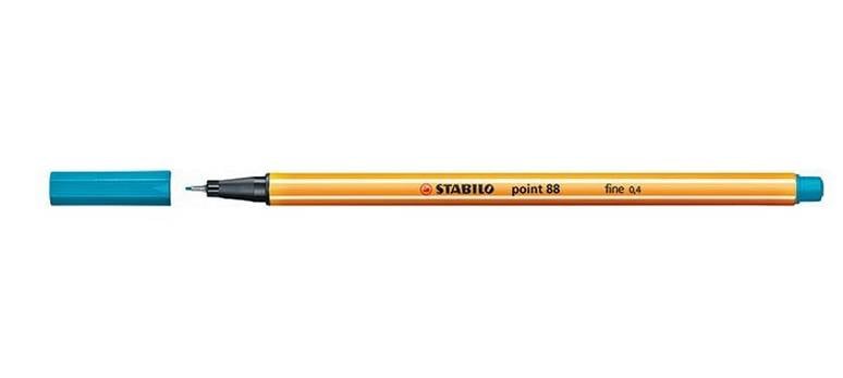 Stabilo Point 88 - Blauw - oranje, turquoise - metaal - 0,4 mm - 1 pc (s)-0