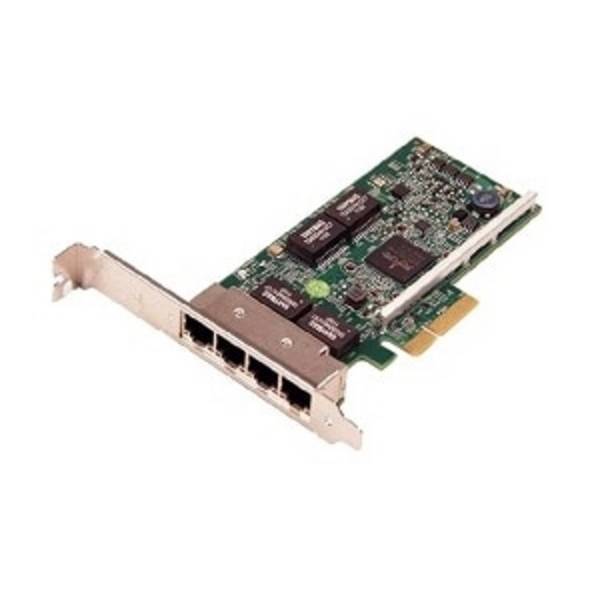 Dell CRD NTWK PCIE QP 1G BCOM V2 HY7RM, intern, bedraad, PCI Express, Ethernet, 1000 Mbit/s, groen