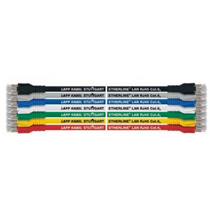 LAPP 24441209 RJ45 Netwerkkabel, patchkabel CAT 6A S/FTP 1.00 m Rood Snagless, Afscherming totaal, Pair afscherming, Folie afscherming, Vlambestendig, Halogeenvrij 1 stuk(s)