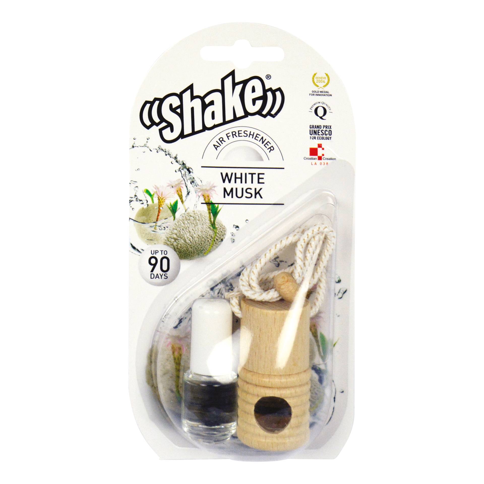 Shake luchtverfrisser + navulling White Musk 2x4,5ml-1