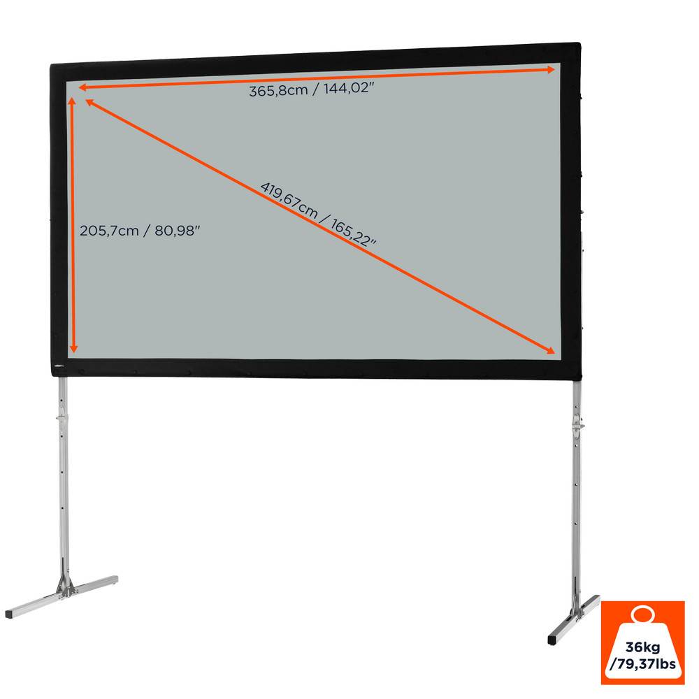 Celexon 1090340 Staand projectiescherm 366 x 206 cm Beeldverhouding: 16:9-2