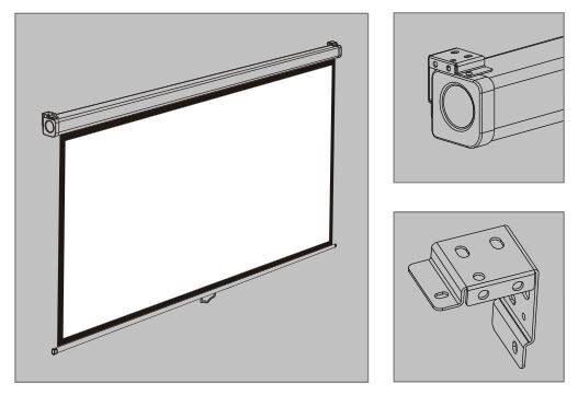 Optoma Panoview DS-9084PMG 213,4 cm (84") Handmatig Projectiescherm - Frontprojectie - 16:9 - Mat wit - 104,5 cm (41,1")-2