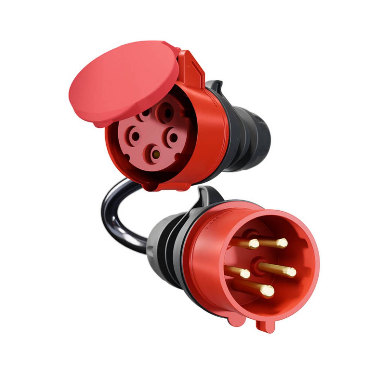 go-e Gemini flex - Zwart - Recht - Recht - IP55 - 400 V - 0,3 m-1