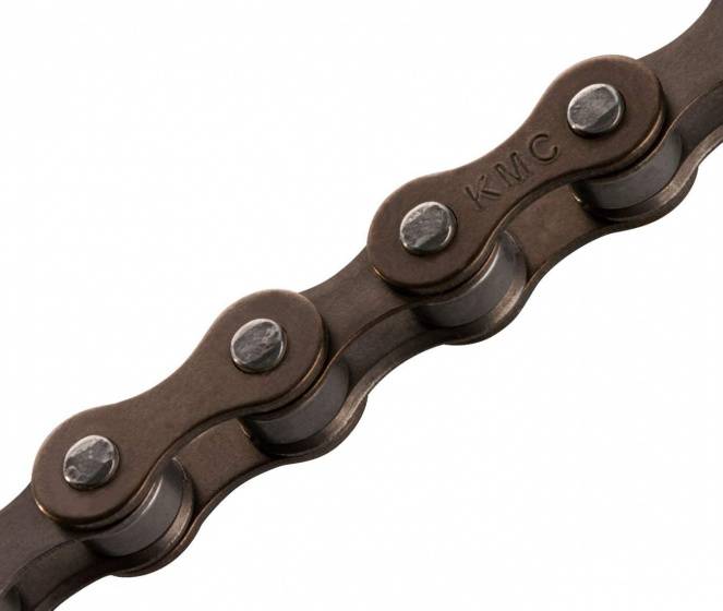 KMC Ketting single speed S1 Wide 112 schakels - bruin-1