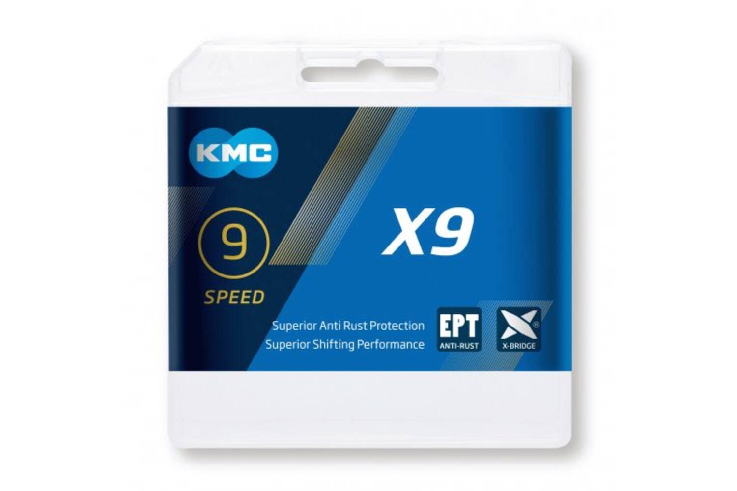 Ketting 9 speed KMC X9 EPT 114 schakels - donker zilver-0