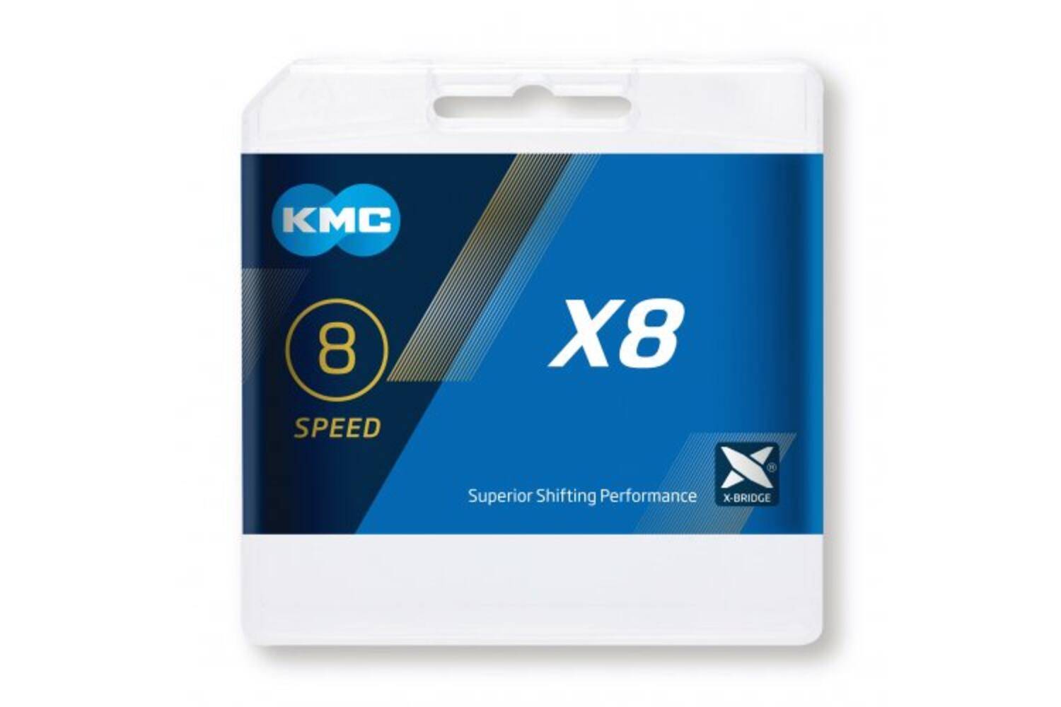 Ketting 8 speed KMC X8 1/2 x 3/32" - zilver-0