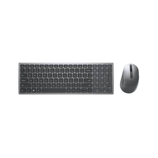 Dell KM7120W-GY-INT Set met toetsenbord en muis Draadloos Multimediatoetsen QWERTZ, Duits Grijs