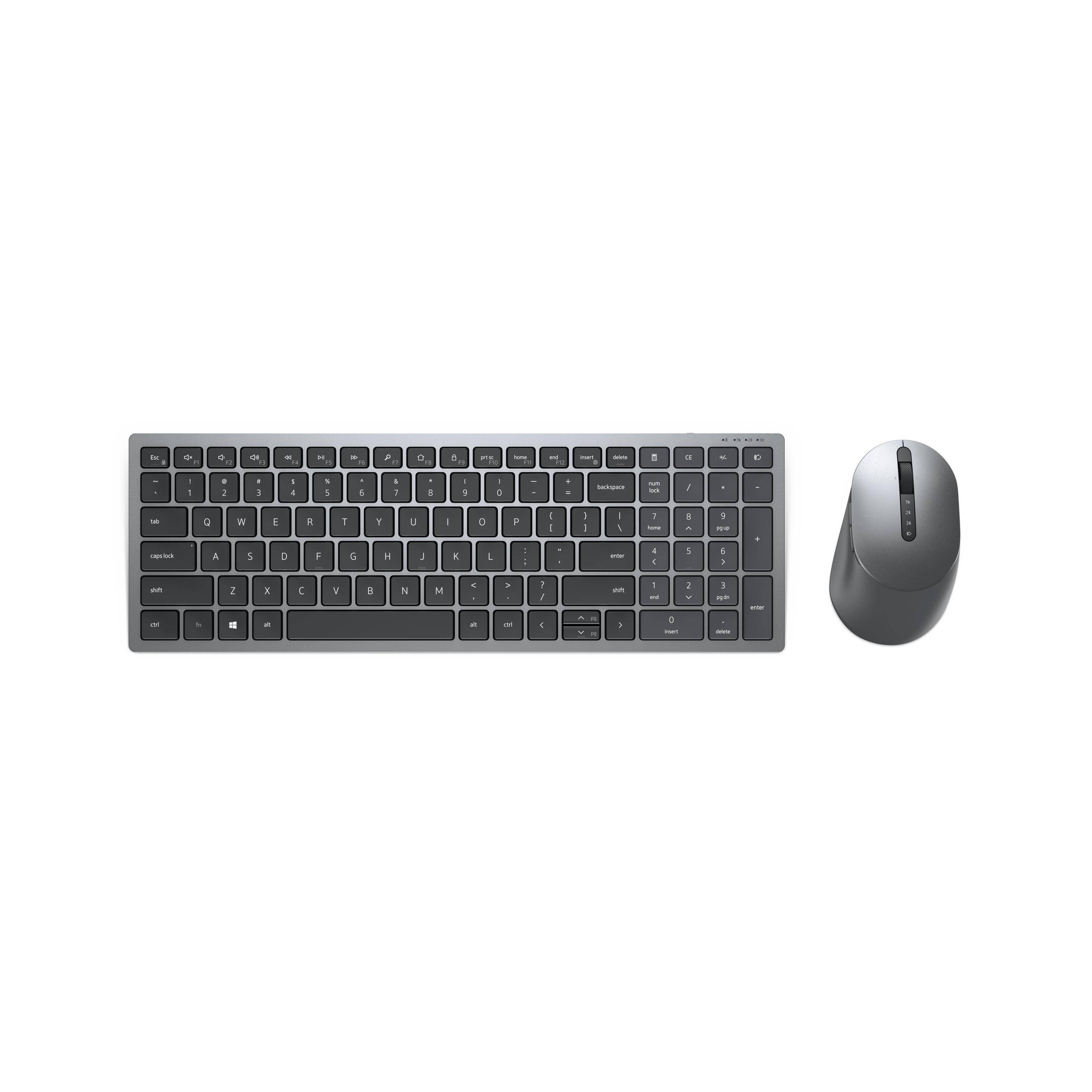 Dell KM7120W-GY-INT Set met toetsenbord en muis Draadloos Multimediatoetsen QWERTZ, Duits Grijs-0