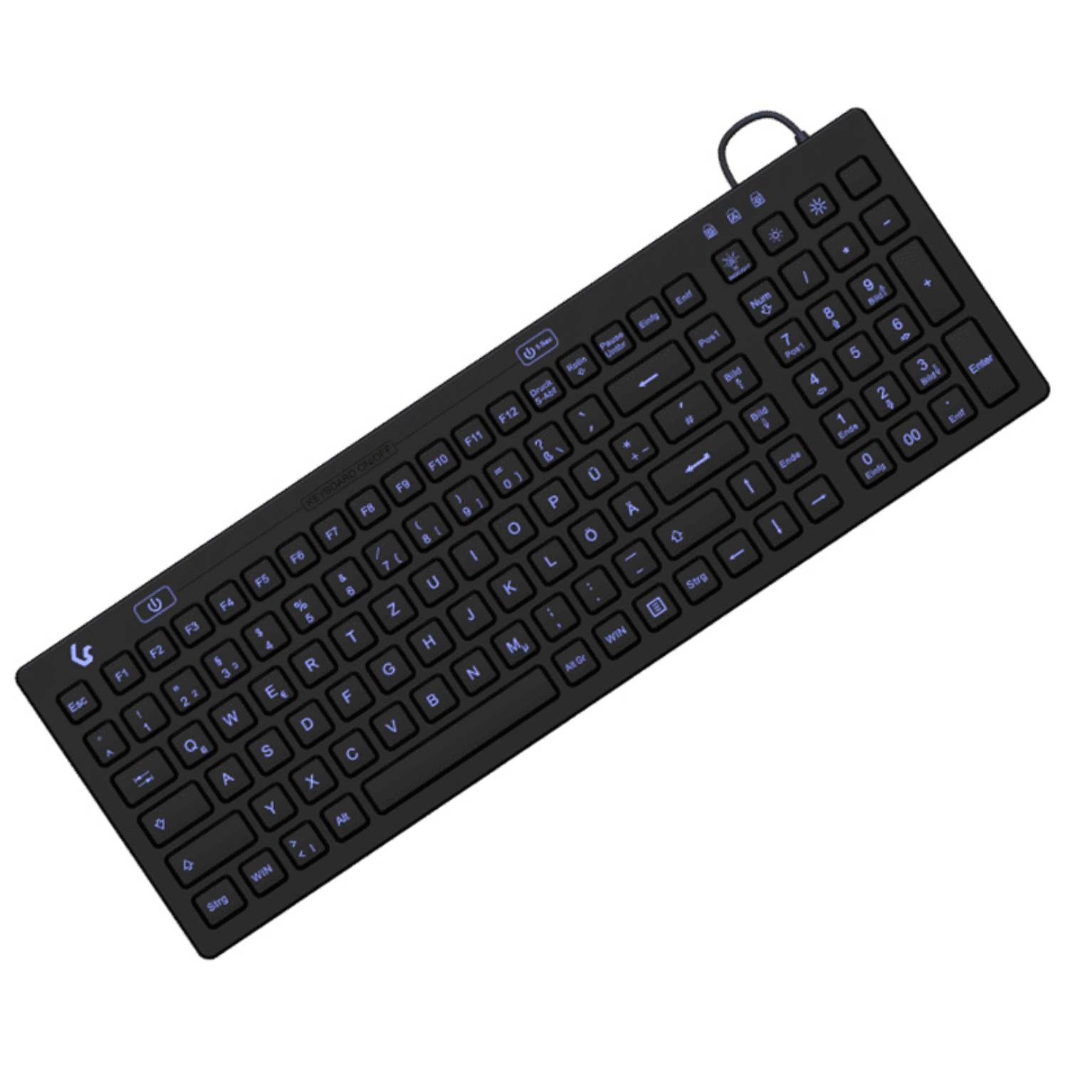 KeySonic KSK-6031INEL-B (DE) toetsenbord Industrieel USB QWERTZ Engels Duits-1