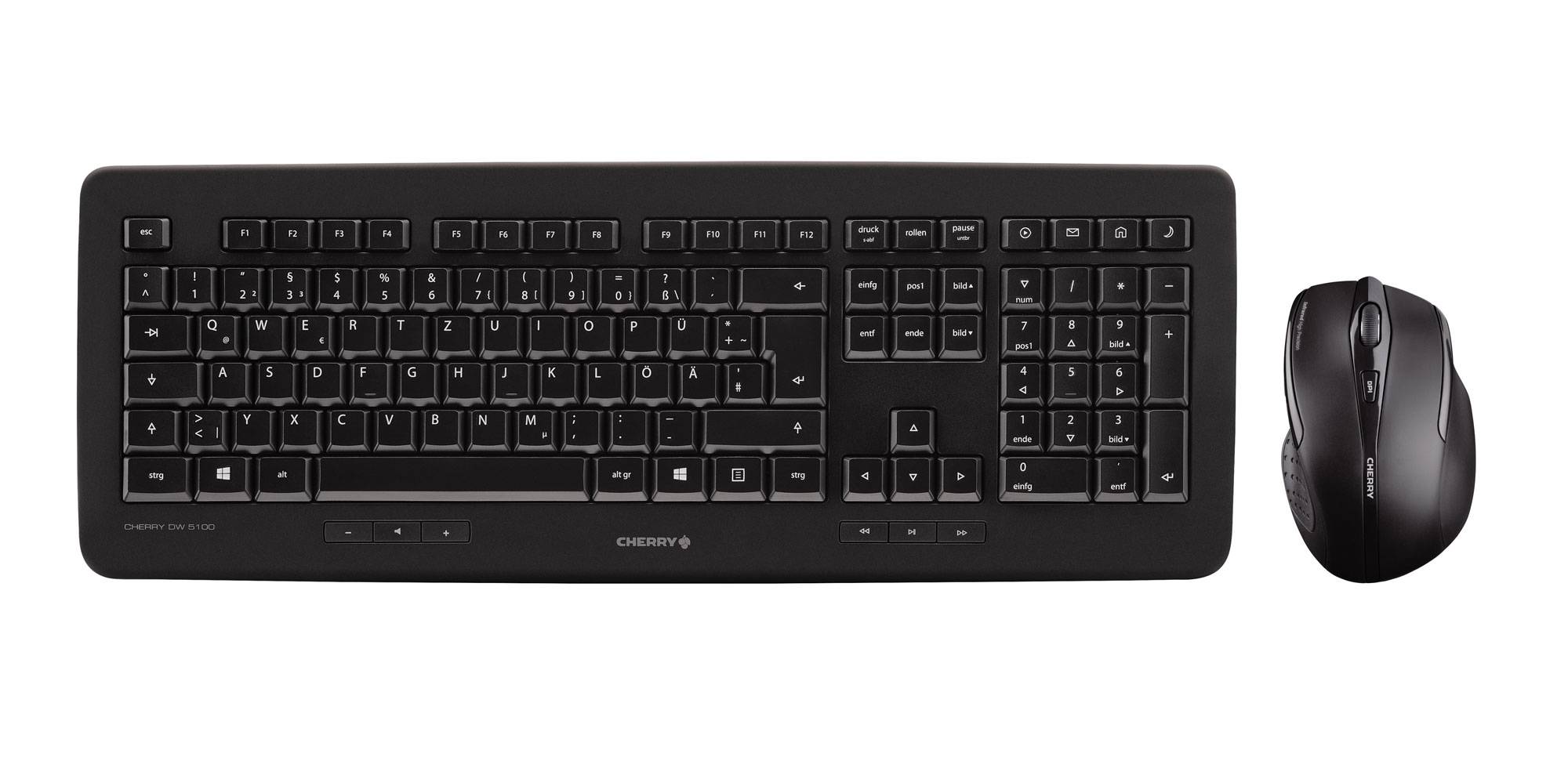CHERRY DW 5100 toetsenbord Inclusief muis Universeel RF Draadloos Amerikaans Engels Zwart-2