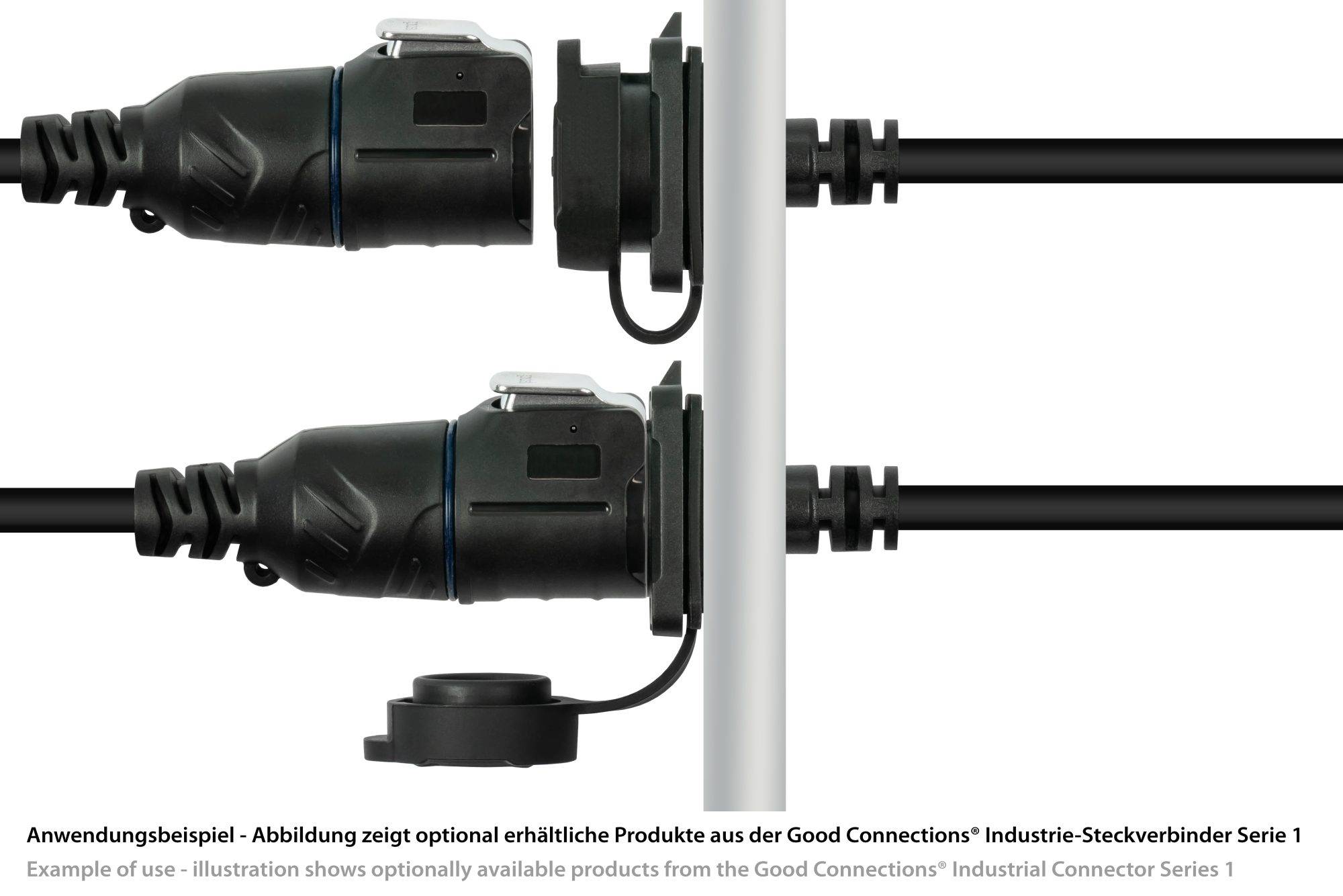 Goede verbindingen industriële connector S1 - USB 3.2 CC, 1m-2