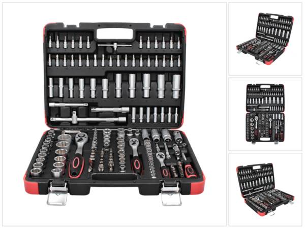 BGS Doppenset gereedschapskoffer gevuld 1/4", 3/8", 1/2" (172-delig)