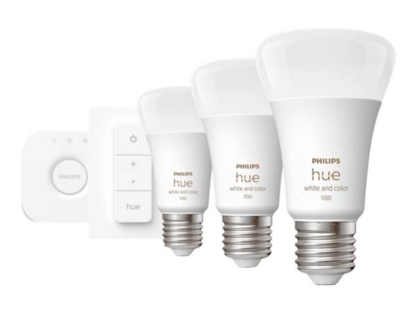 Philips Hue LED lamp E27 3 stuks 9W Wit Kleur Ambi. + Instellen