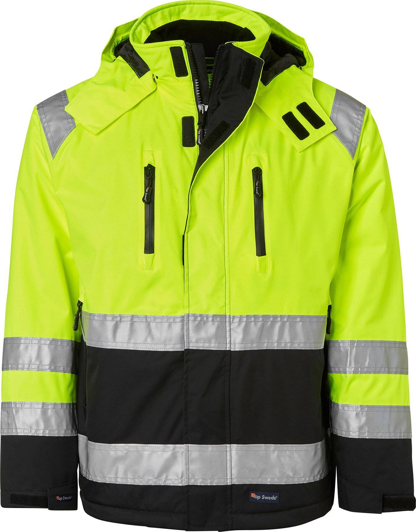 122 Winterjas, Unisex, Fluogeel/Zwart, L-0