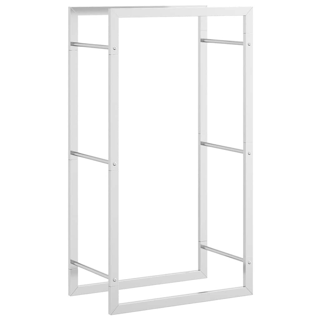 vidaXL - Haardhoutrek - 50x28x94 - cm - roestvrij - staal-0