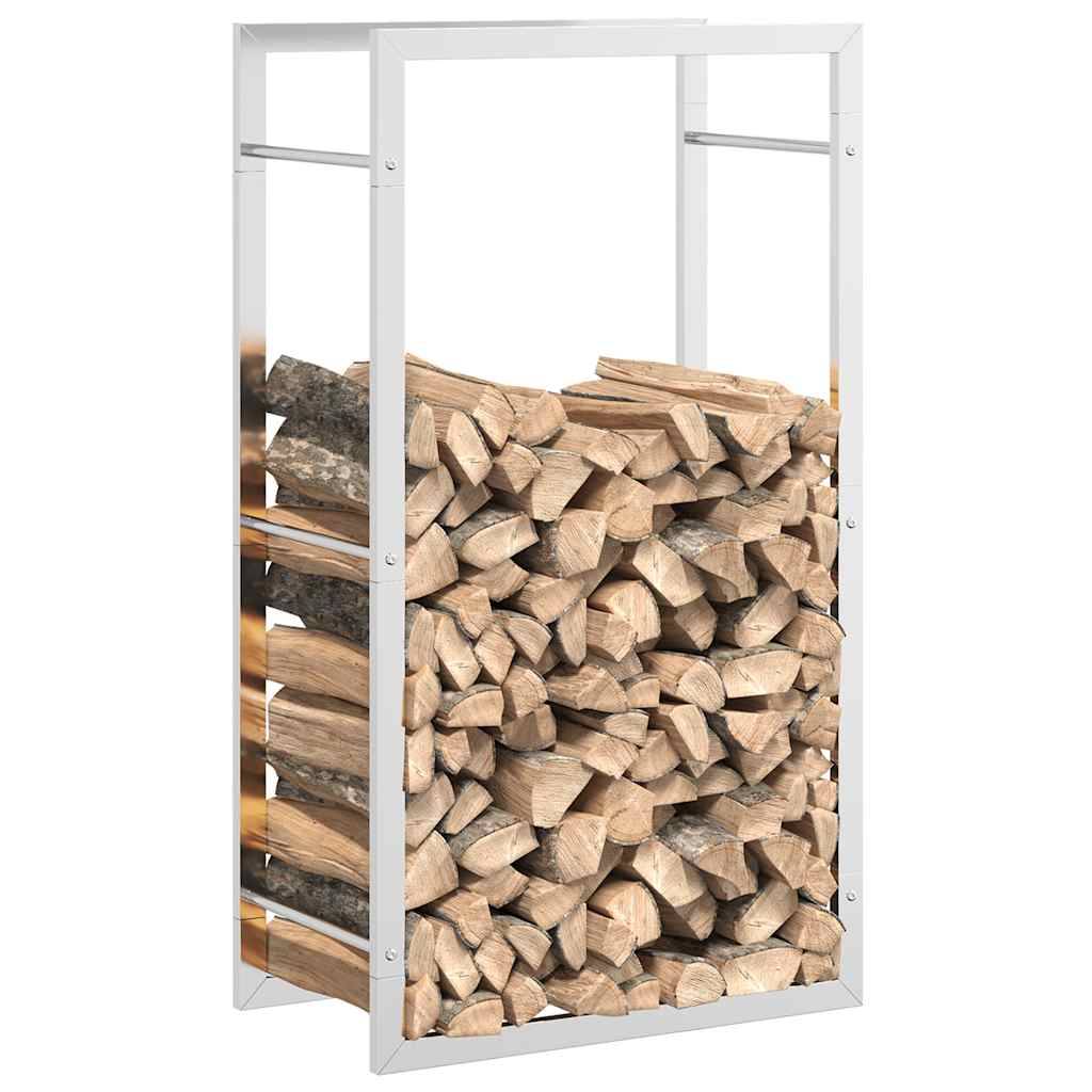 vidaXL - Haardhoutrek - 50x28x94 - cm - roestvrij - staal-2