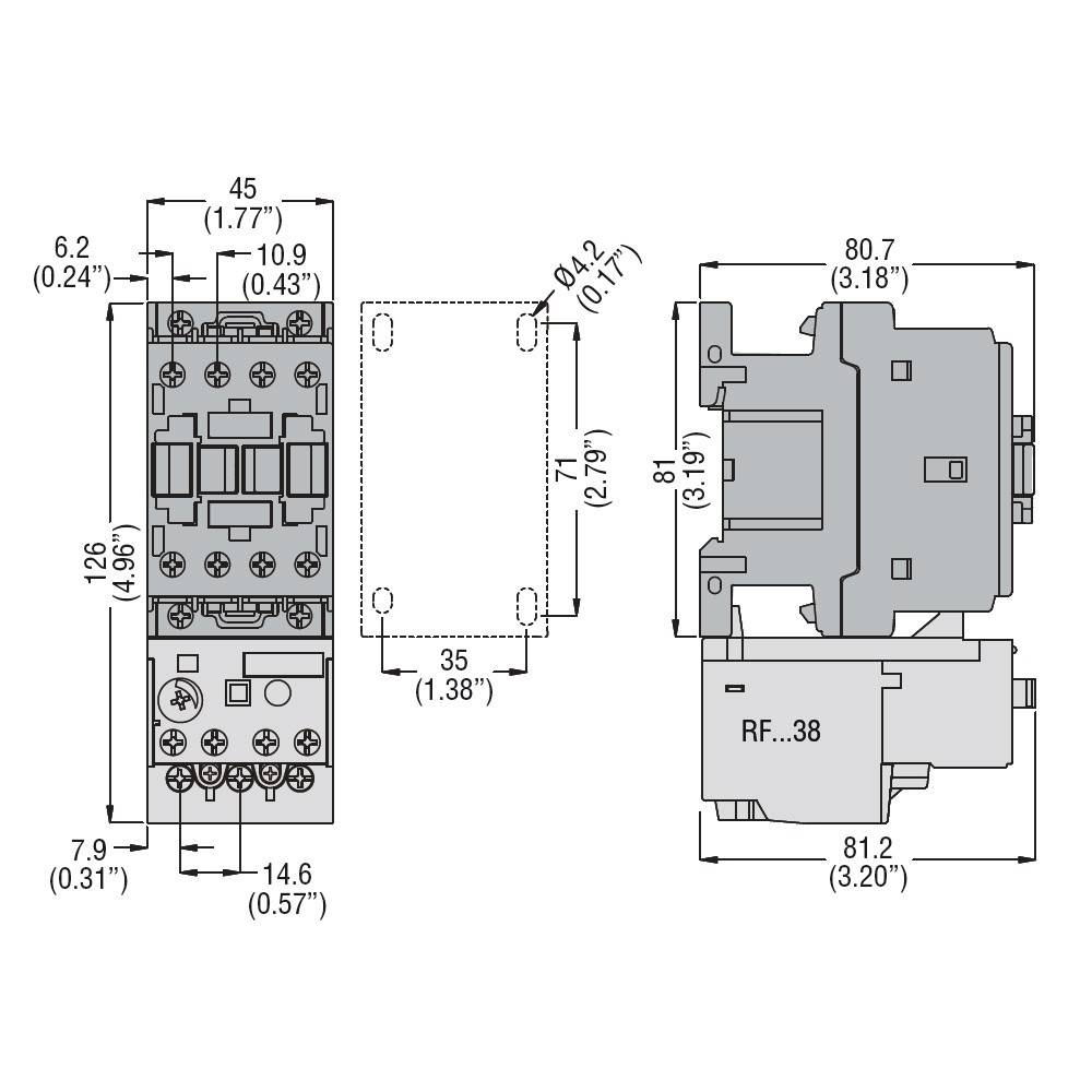 LOVATO ELECTRIC BF0910A230 Contactor: 3-polig; NO x3; Ondersteunende contacten: NO; 230VAC - 1 stuk-2